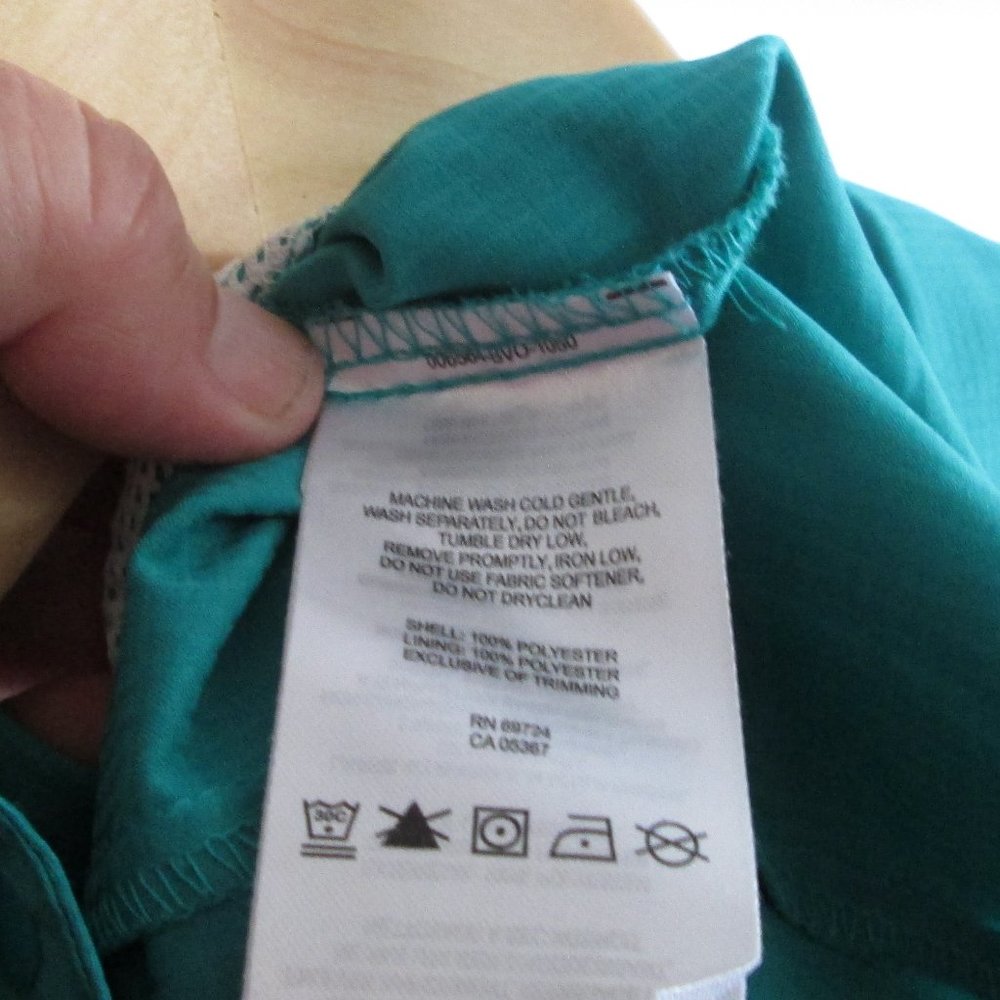 Columbia Womens PFG Sun Protection Green Pleated Long Sleeve Shirt Size … - Picture 10 of 10